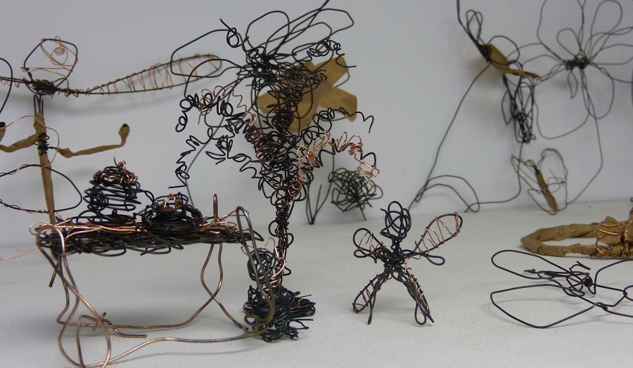 Saturday Club wire sculptures