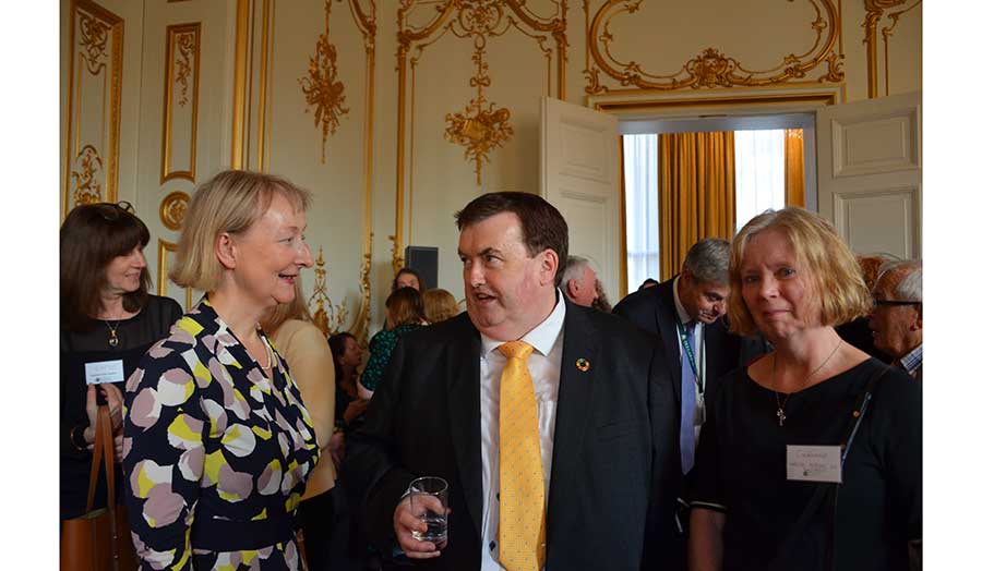Louise Ryan, Grainne McPolin and a Minister for Irish diaspora, Colm Brophy