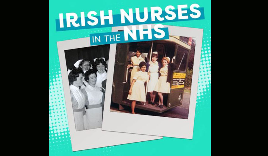 A set of photographies with Irish Nurses in nursing uniforms