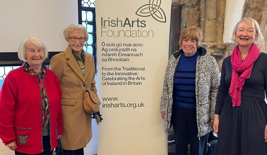 Rena Cosgrove from the Leeds Irish Centre and two former nurses, Una and Rose, along with Prof. Ryan