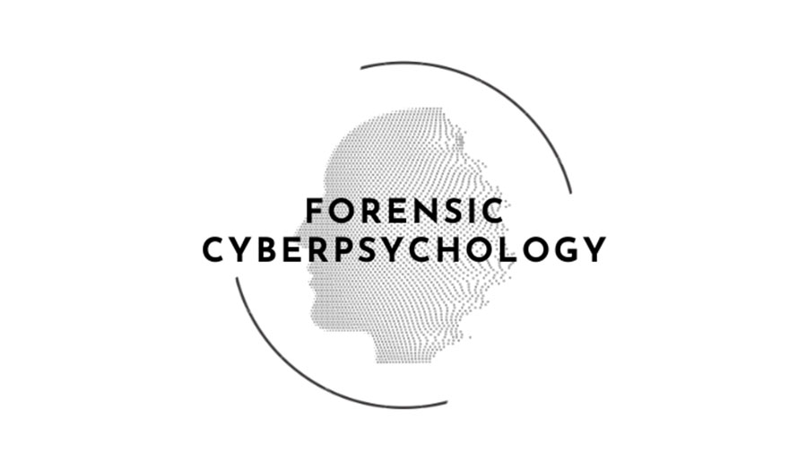 A logo showing the outline of a human head, with the words "forensic cyberpsychology"