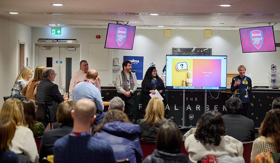 A group of people at an event