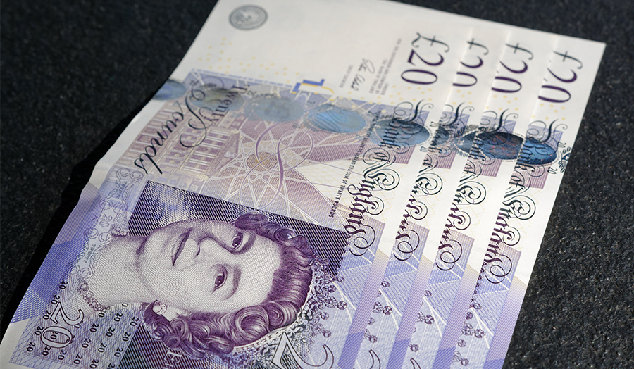 Money £20 notes Unsplash stock photo