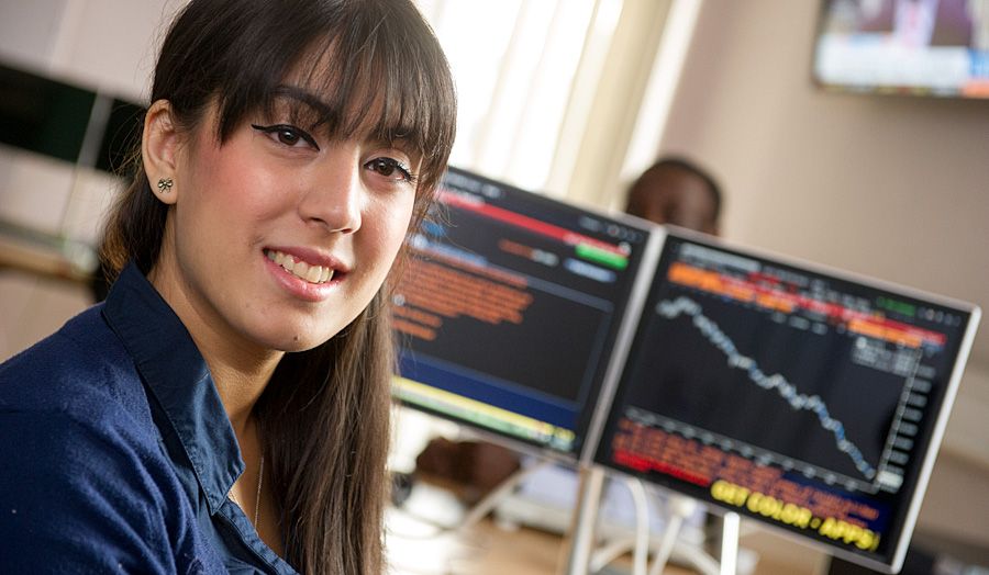 Picture of student at computer