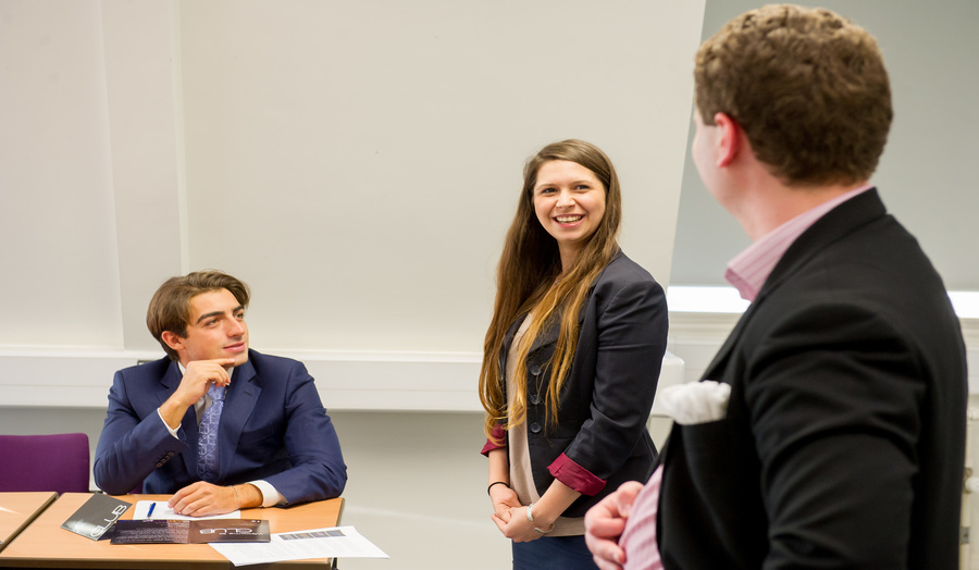 Students in London Met's interpreting suite