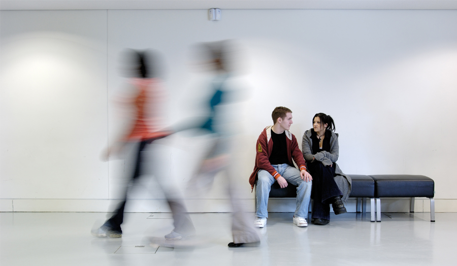 Students sitting in Grad Centre