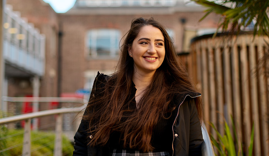 Hosn Houssami pictured outside our Holloway Road campus