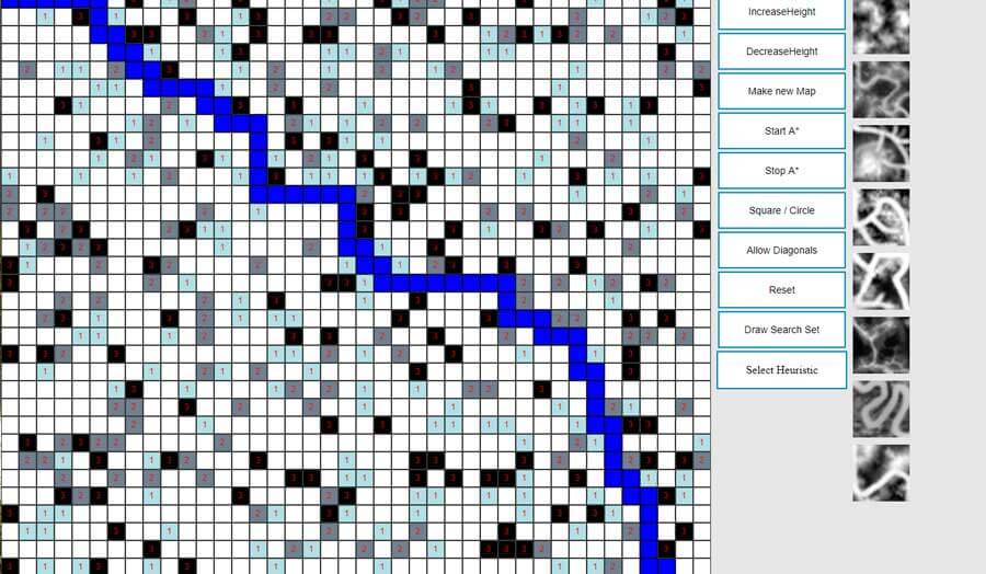 Example of games student work: pathfinding